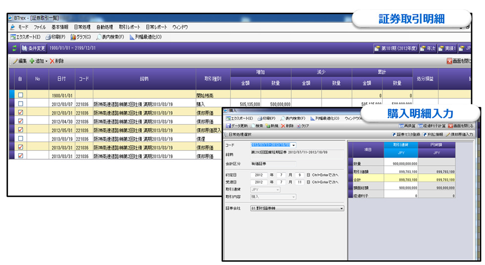 BTrex有価証券